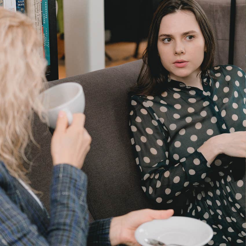 empath making excuses for someone and talking to friend