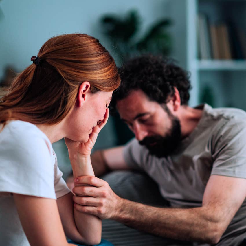 good partner supporting his wife's mental health struggles
