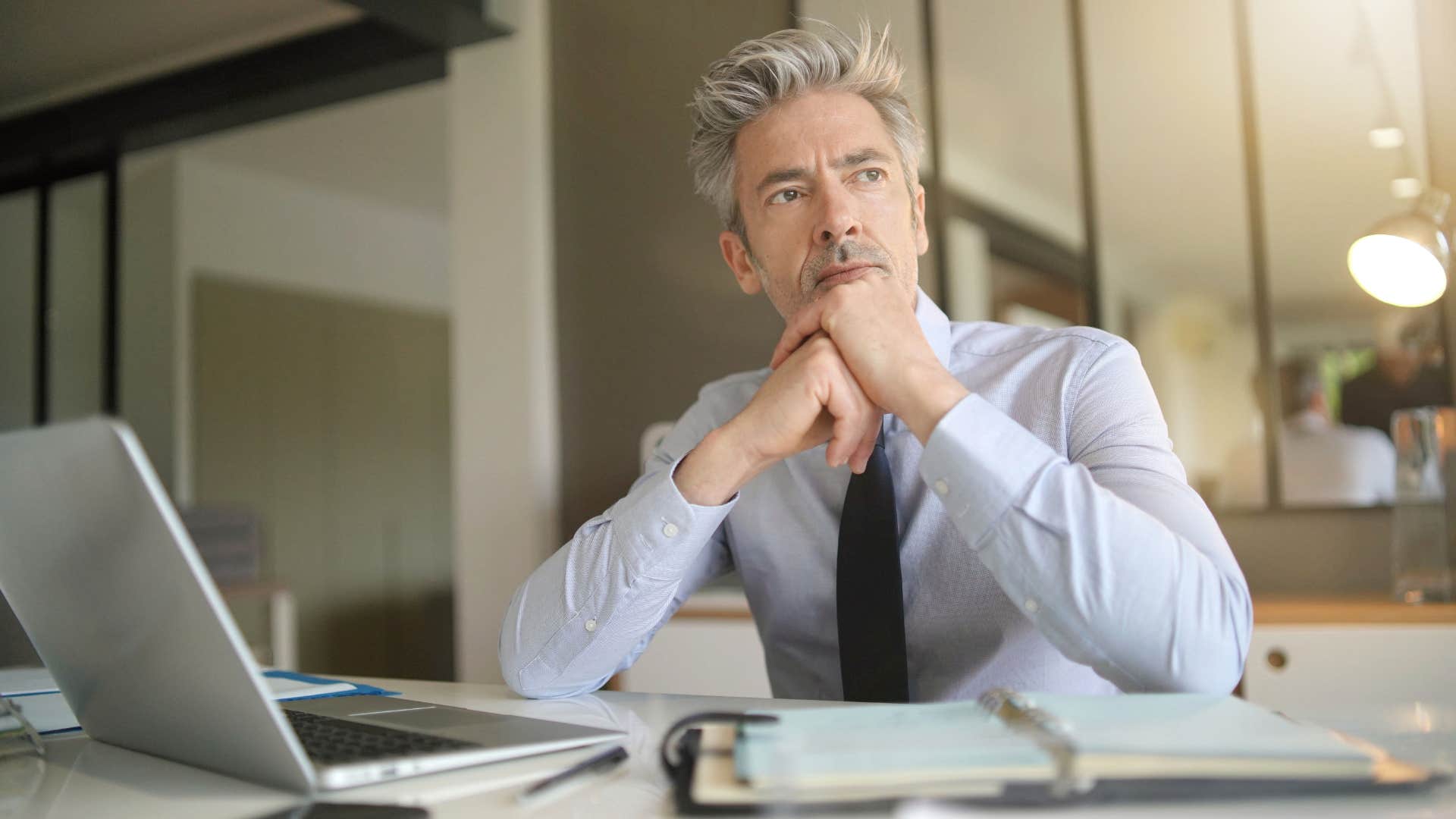 gen x man doesn't talk about the stress and burnout he deals with at work