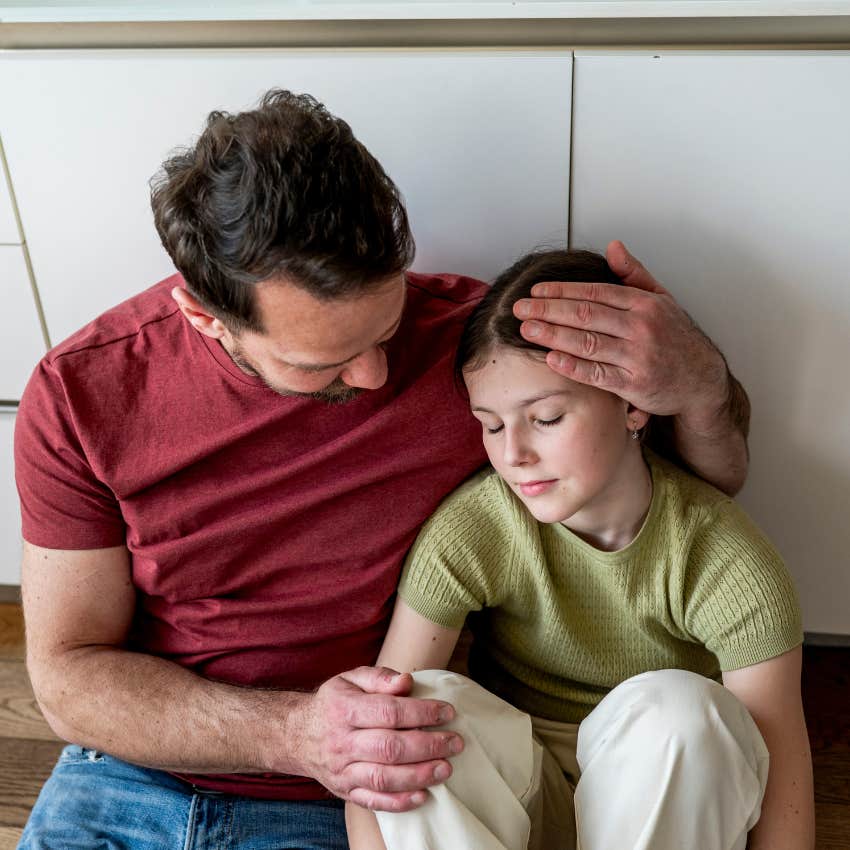 dad making sacrifices taking care of his sick child