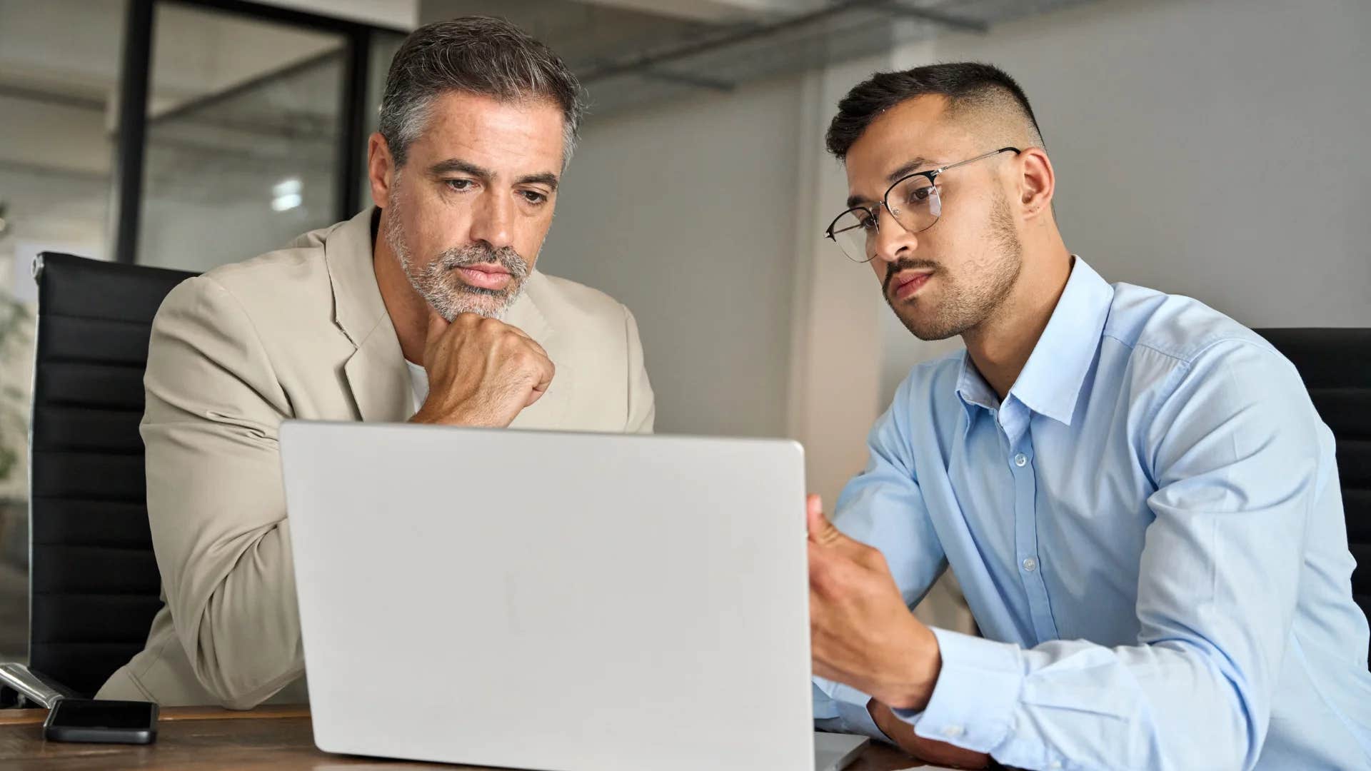 intelligent men trying not to compare themselves to each other at work