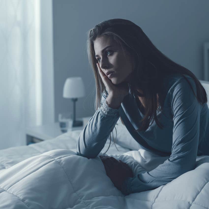 smart woman who can't sleep because her brain keeps reflecting on different outcomes
