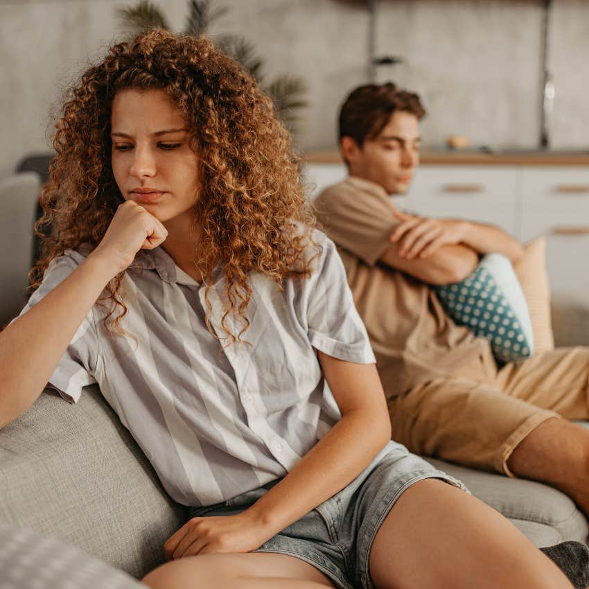 couple trying their best to avoid conflict