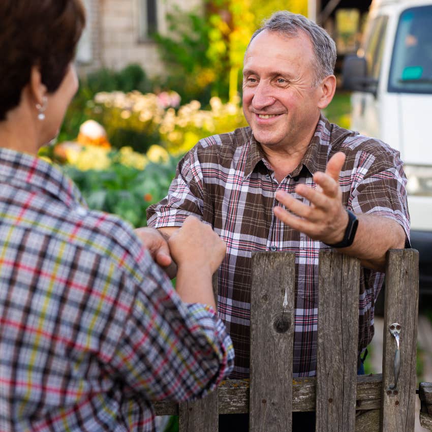 boomer neighbors having a conversation