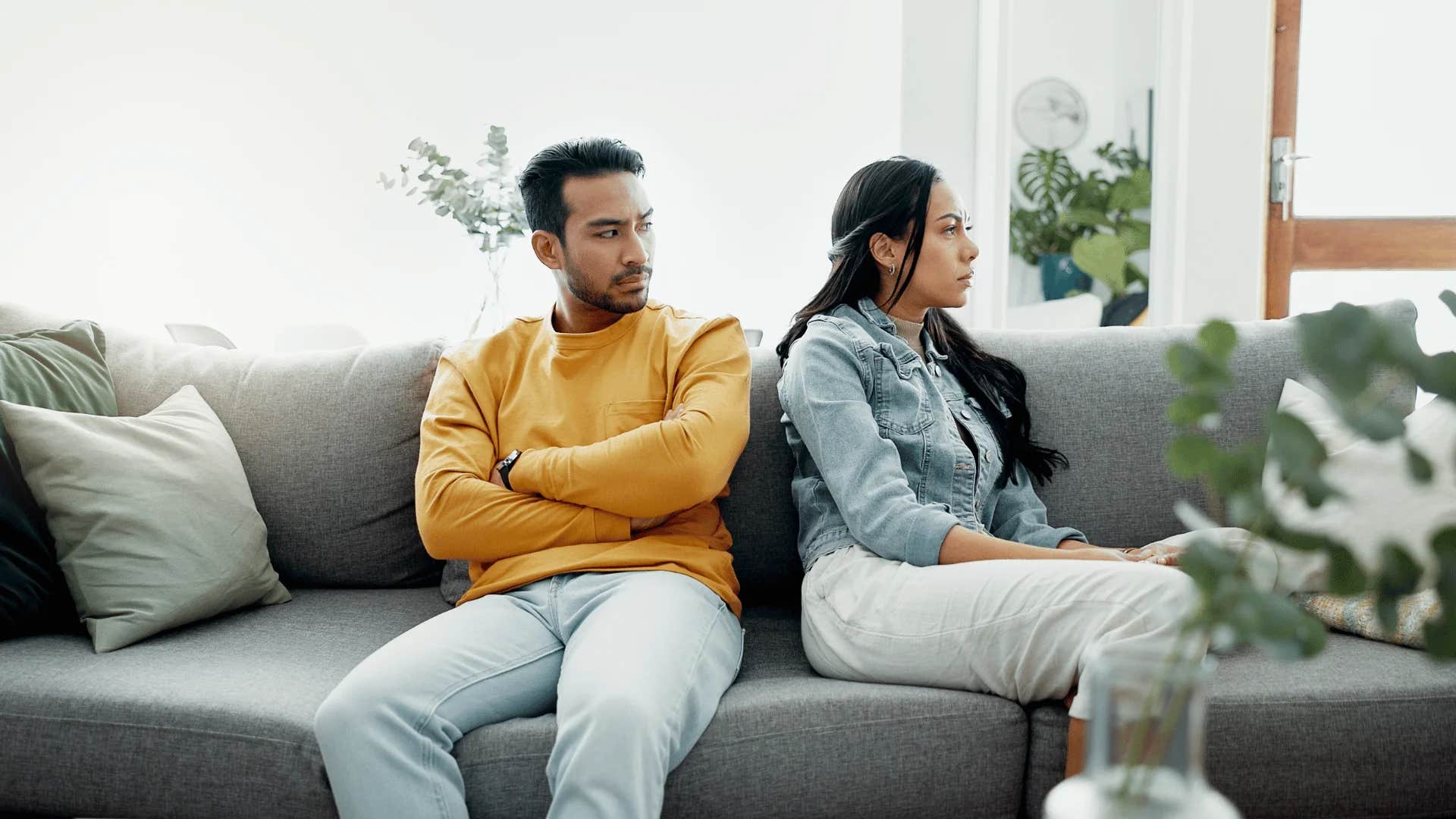 man frustrated with woman who's being emotionally manipulative