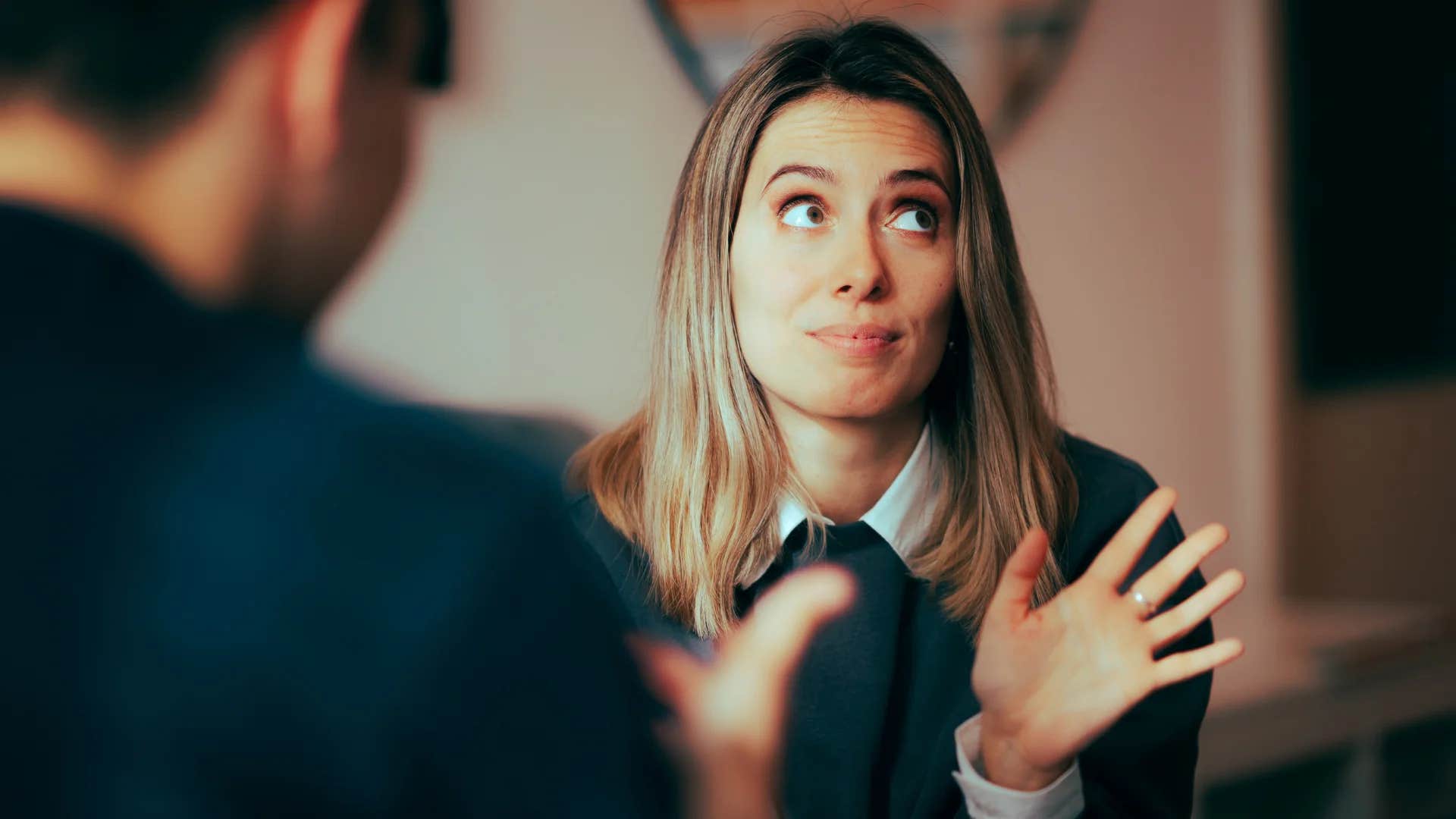 woman checking out of her marriage saying it doesn't matter anymore