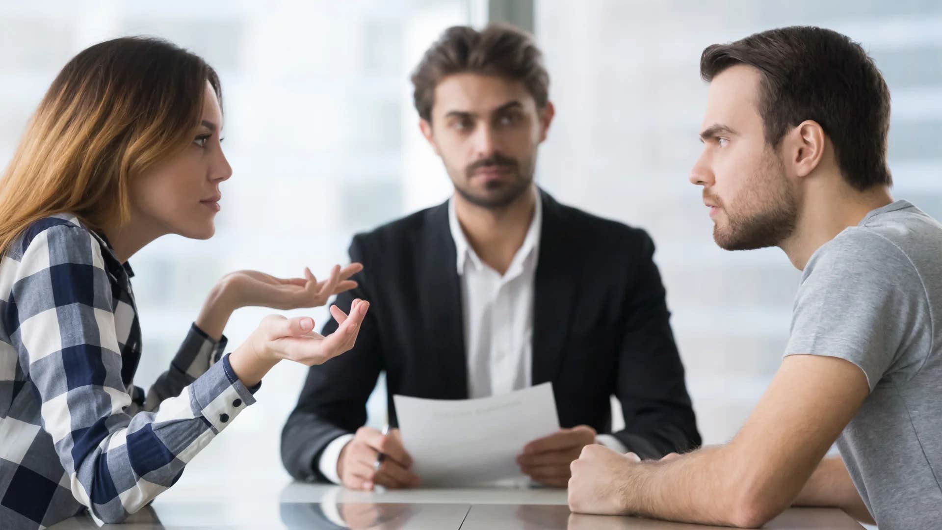 woman checking out of her marriage saying you're right