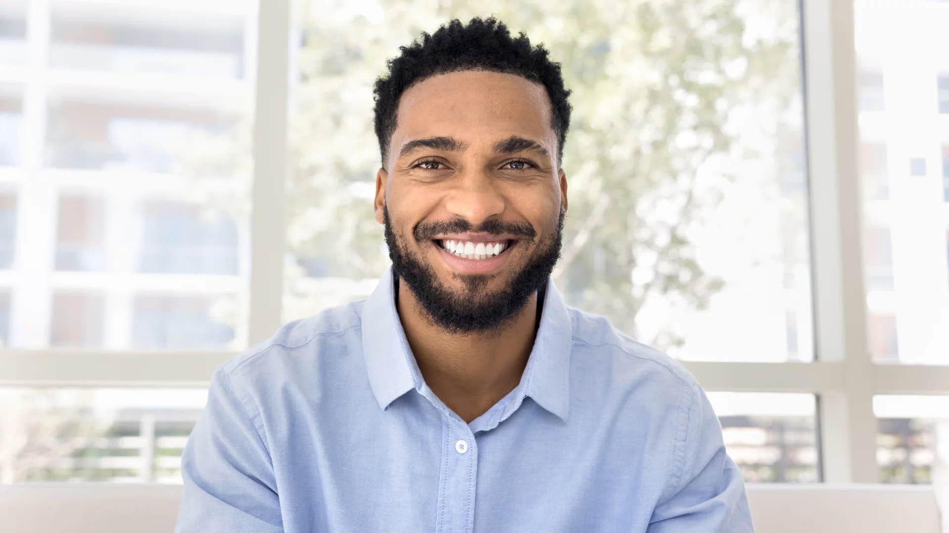 happy man hearing woman say i can be flexible on that