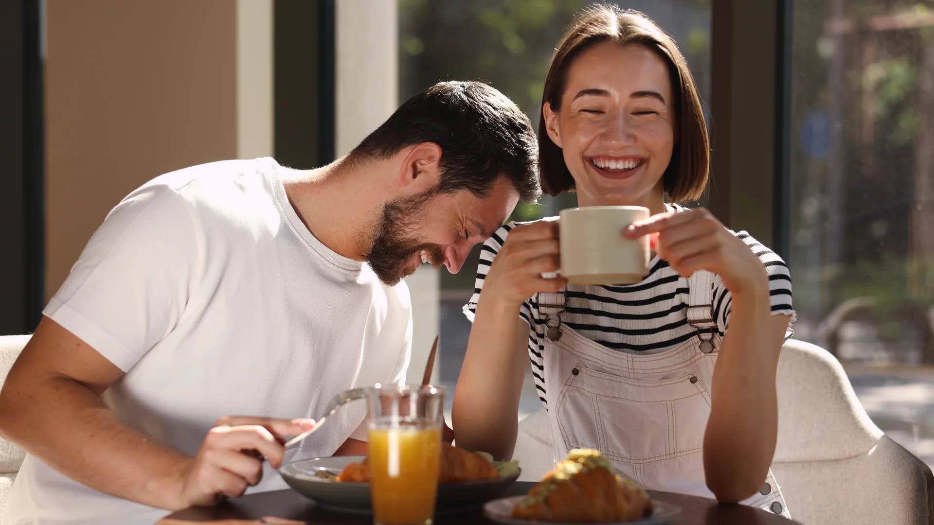 woman who loves being married to her husband telling him that woman just checked you out