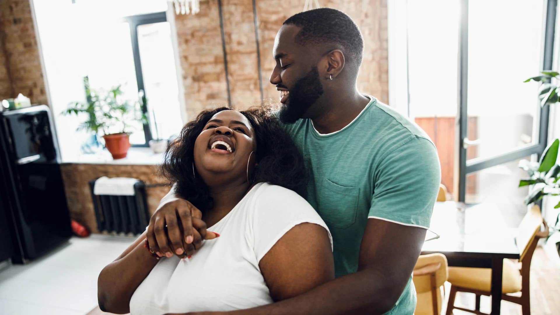 woman who loves being married to her husband telling him you look great