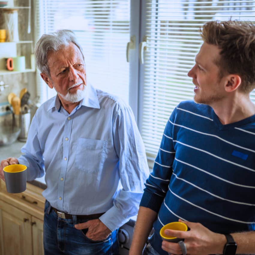 young man looking for an acknowledgement of childhood trauma from his dad