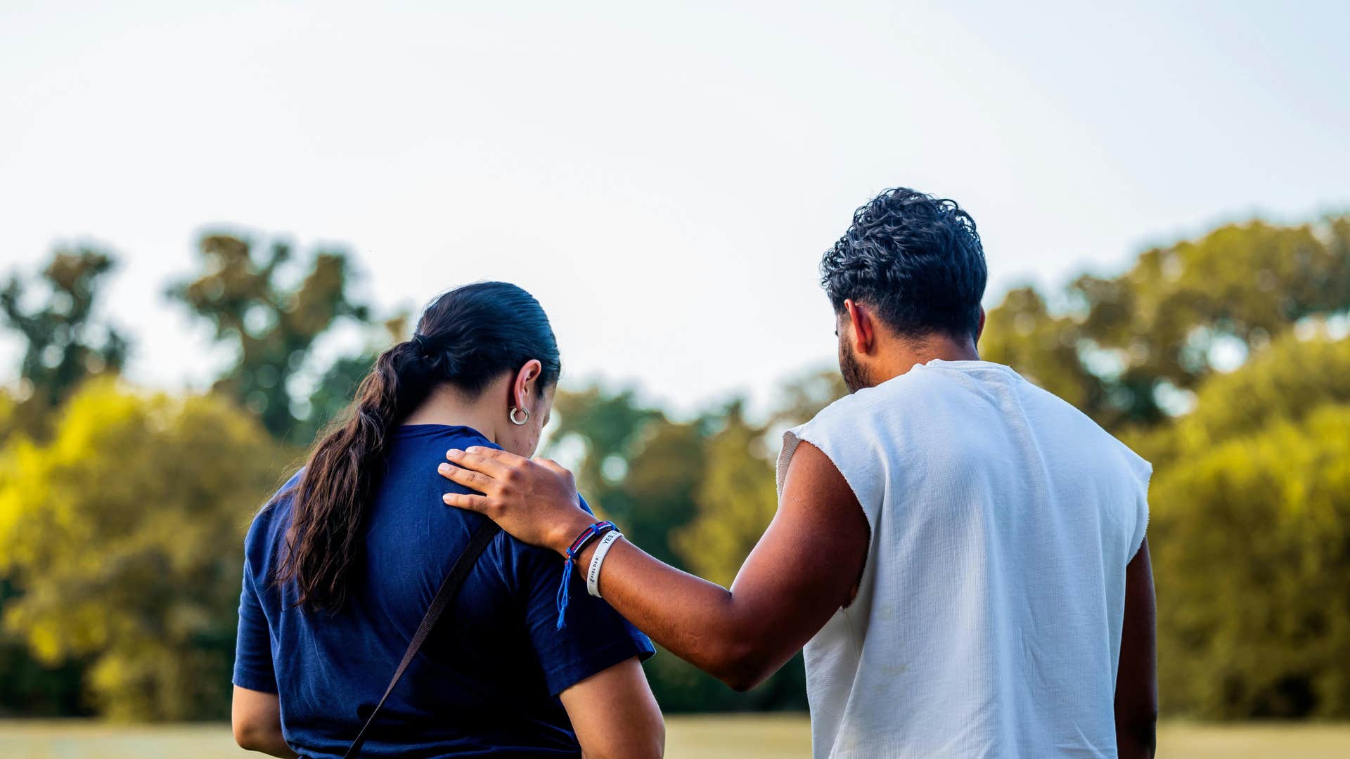 empath comforting a sad woman