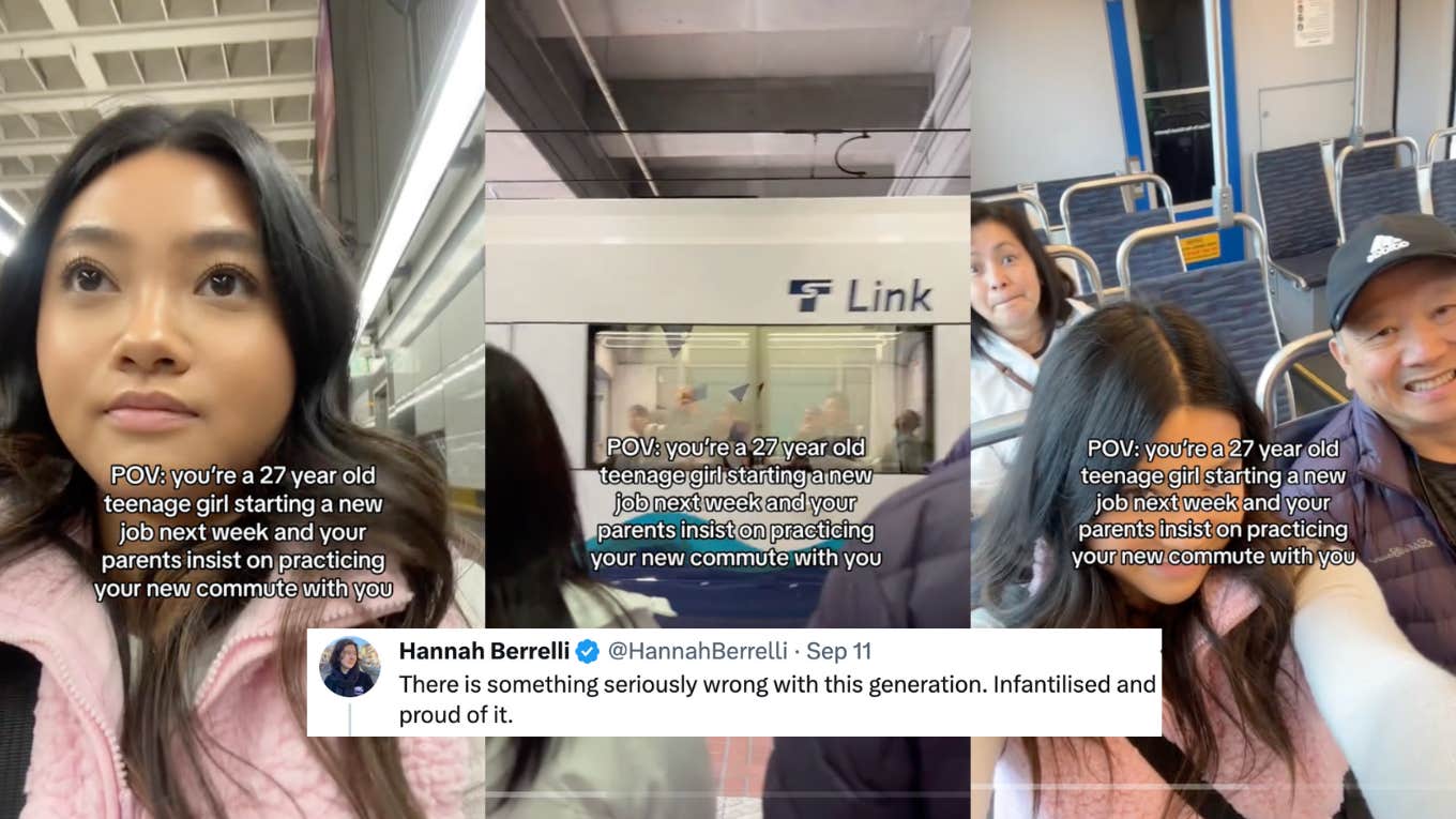 27 Year Old's Parents Help Her Practice Her Commute, Sparking Debate About Overprotected Gen Z'ers 27 year old whose parents help her practice her commute