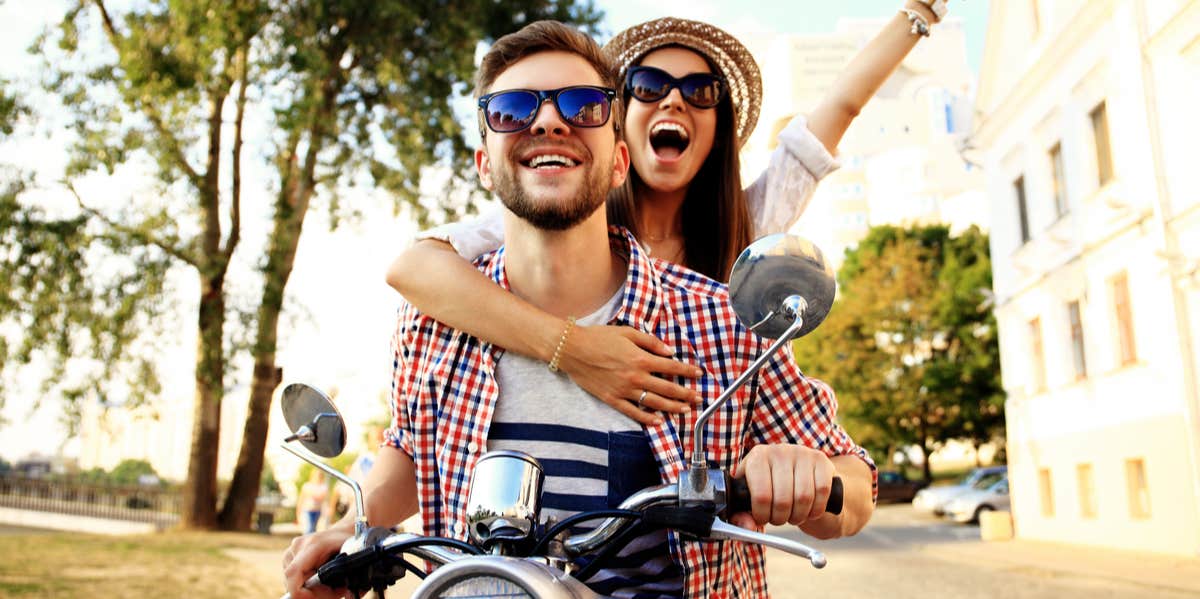 couple on a bike