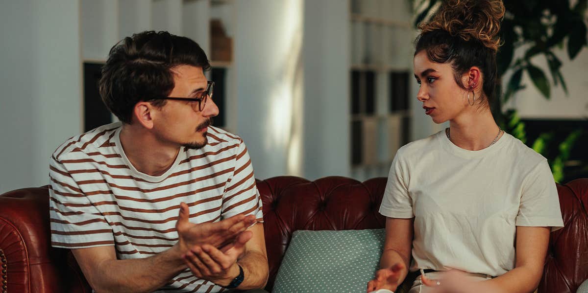 Unlucky In Love? 3 Signs Your Relationship Is In Trouble couple having serious talk