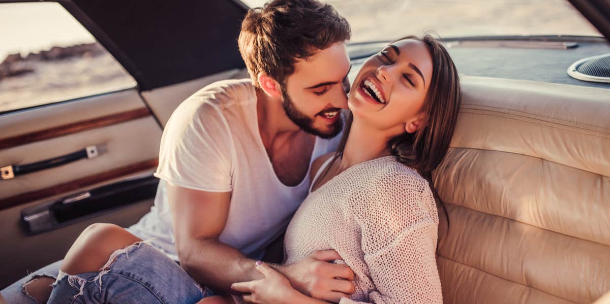 4 Fun Ways Couples Can Spice Things Up To Cure Any Relationship Rut couple laughing in car