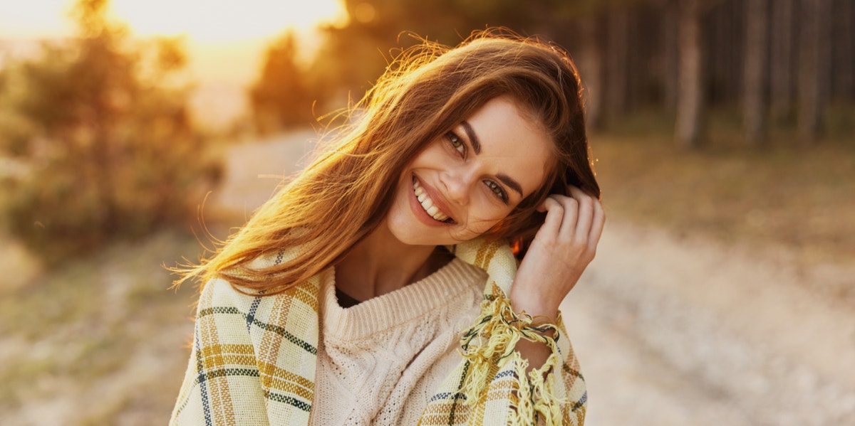 woman smiling