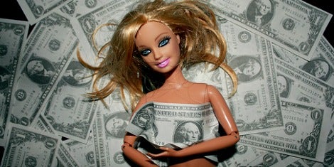 barbie loves money