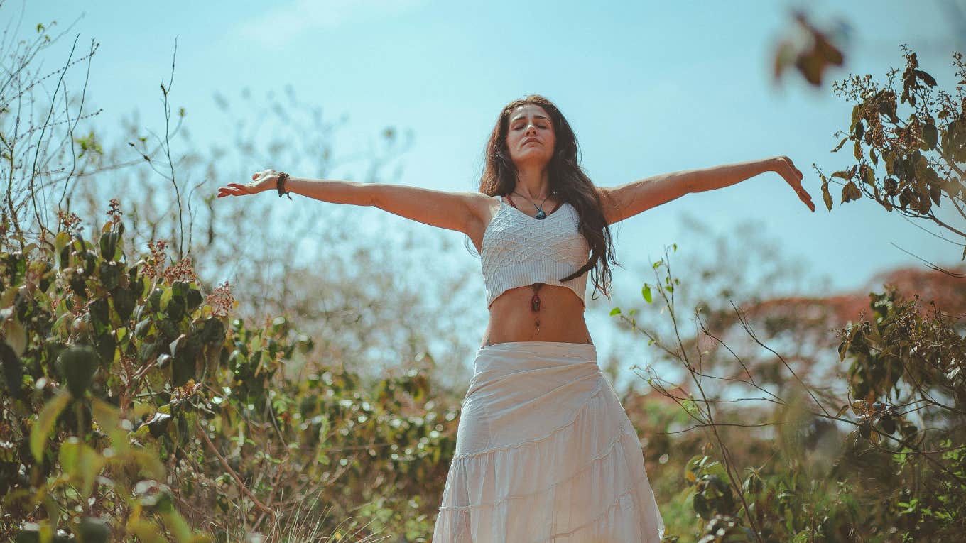 When Your Divorce Feels Overwhelming, Try These 5 Small Affirmations Woman meditating