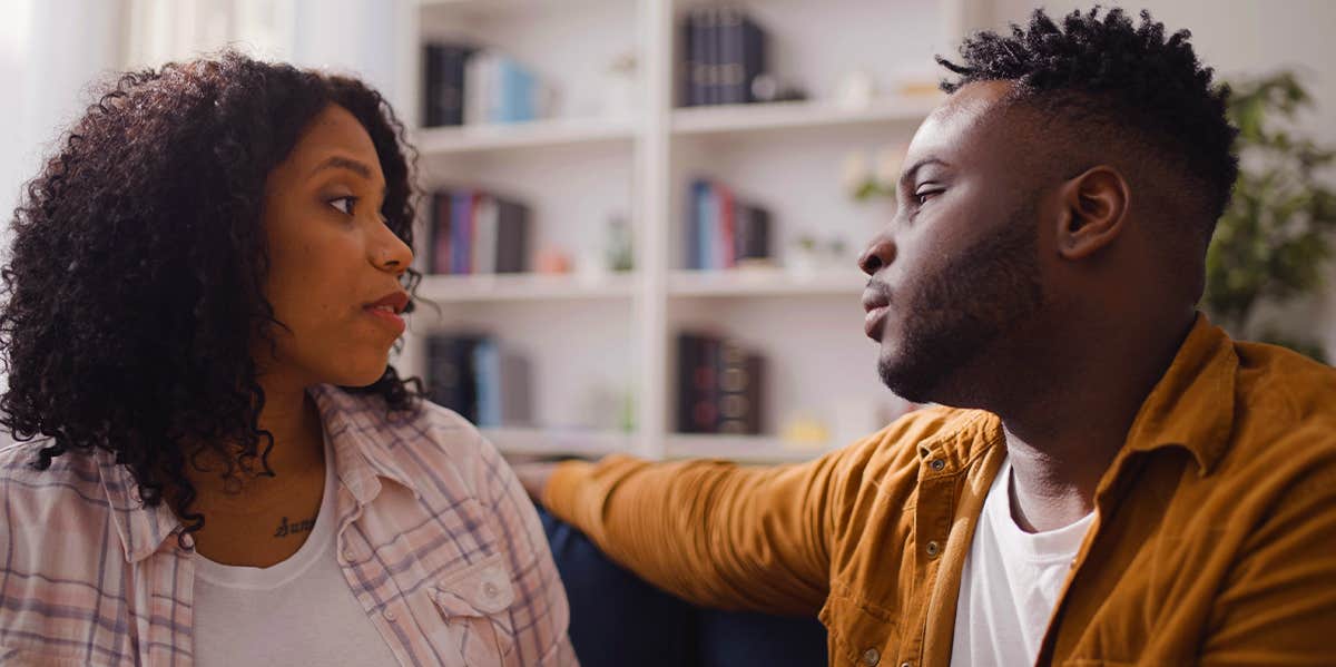5 Harsh Reasons You're The 'Sucker' In Your Relationship couple having conversation