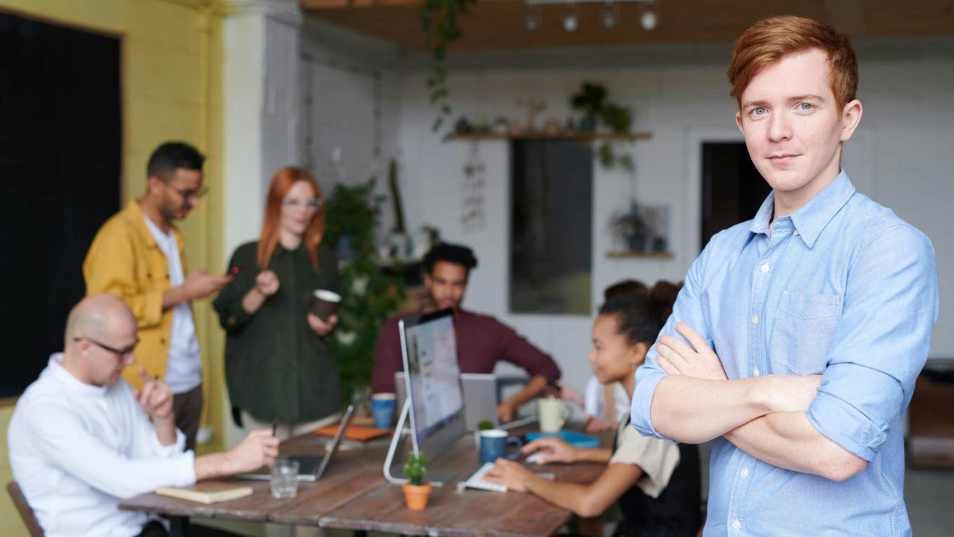 people working in an office