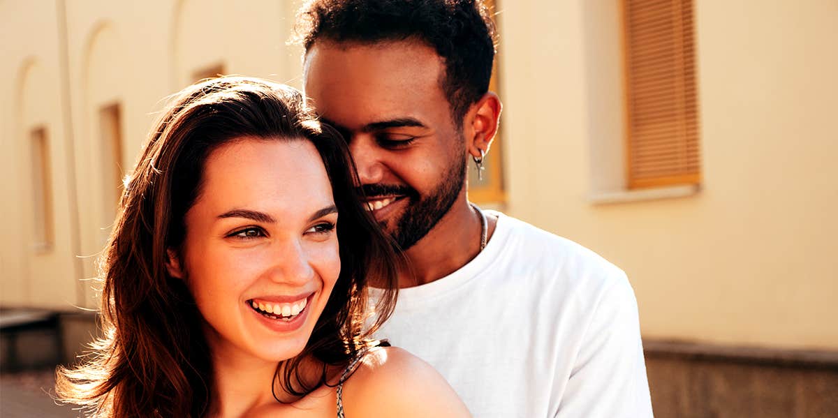 smiling happy couple