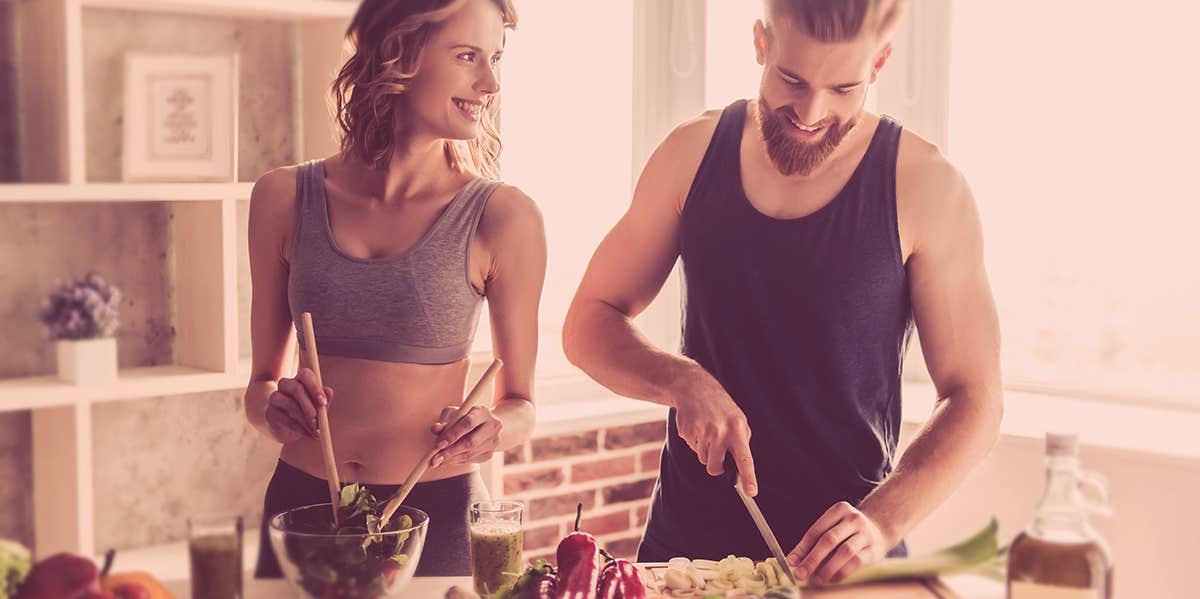 couple cooking