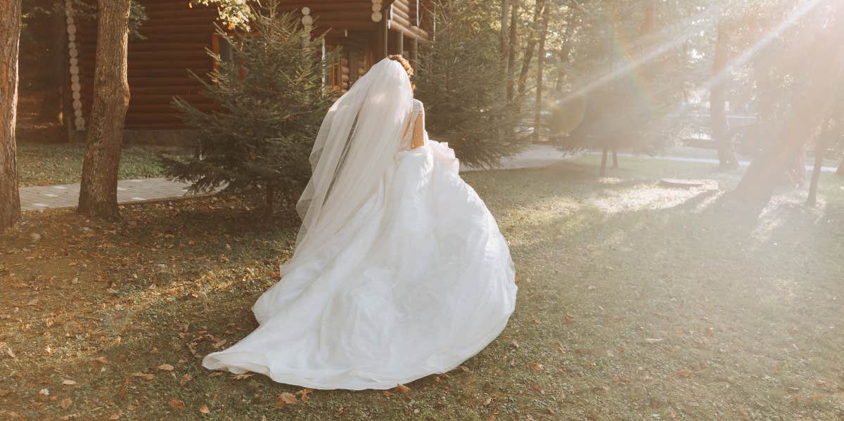 Woman in wedding dress