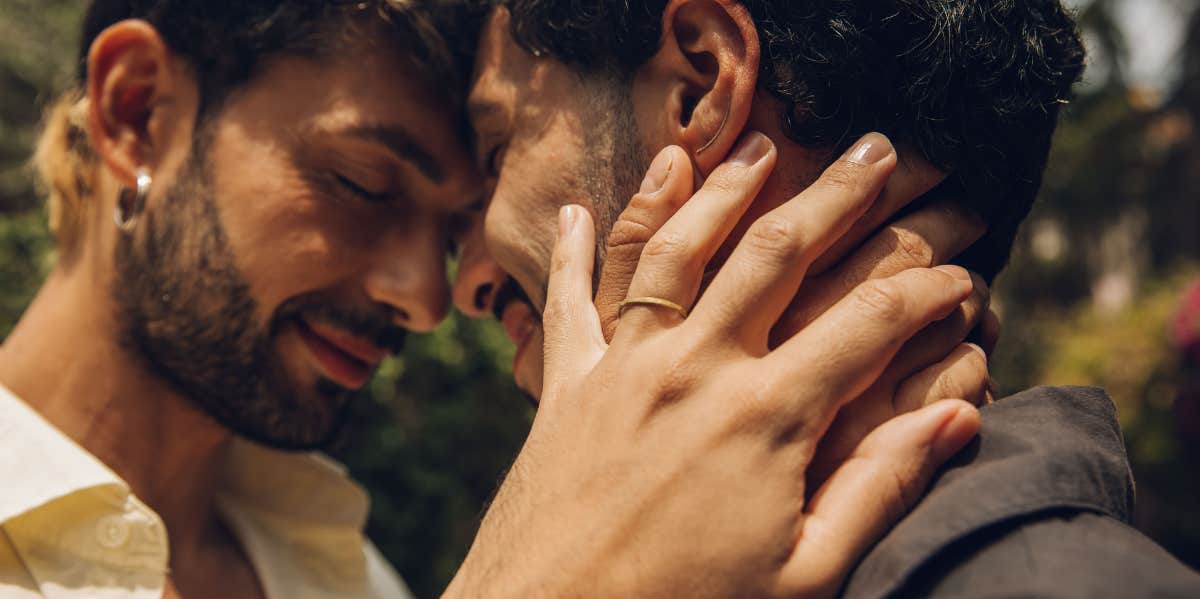 two men embracing