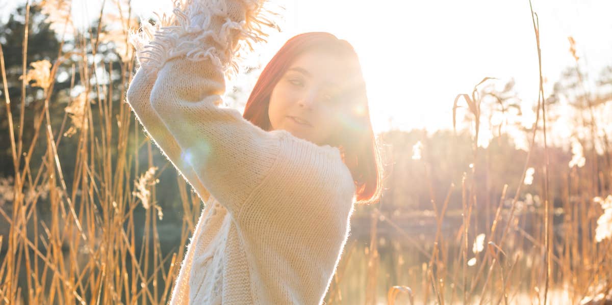 woman in field 