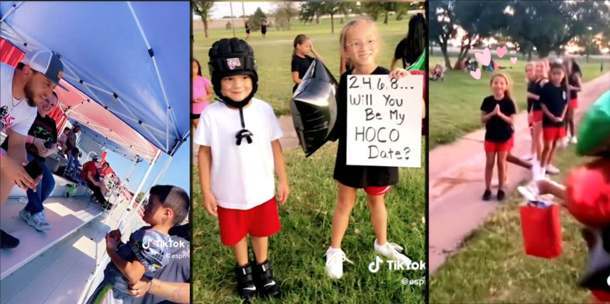 5 year old asking girl's dad to take her to homecoming