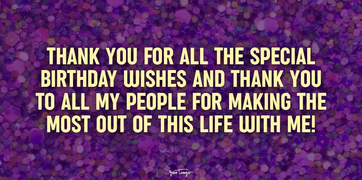 50 Ways To Say Thank You For Birthday Wishes | YourTango