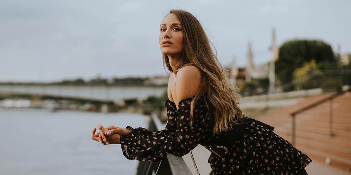 girl looking out over water