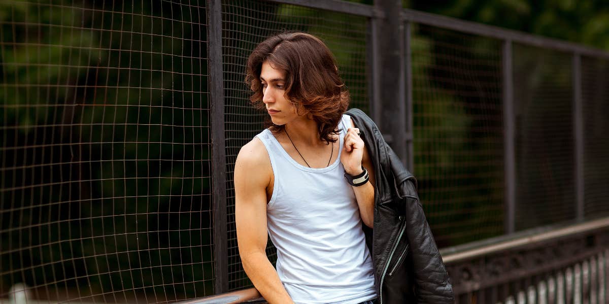 Honest Signs He's Not 'The One' bad boy leather jacket model