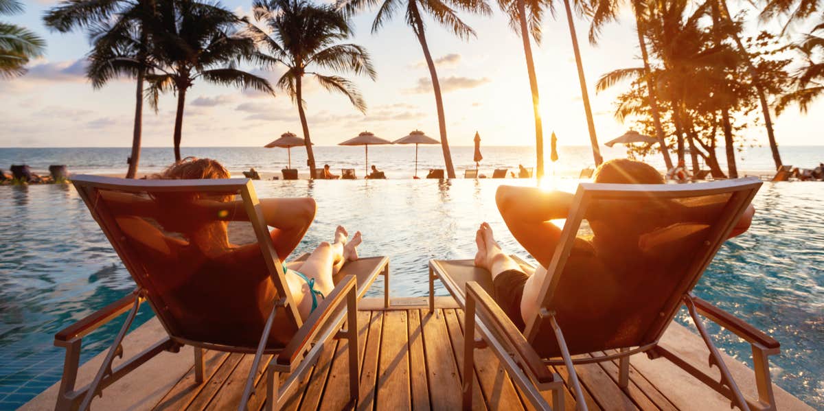 7 Of The World's Most Exotic — & Romantic! — Hotels couple on vacation