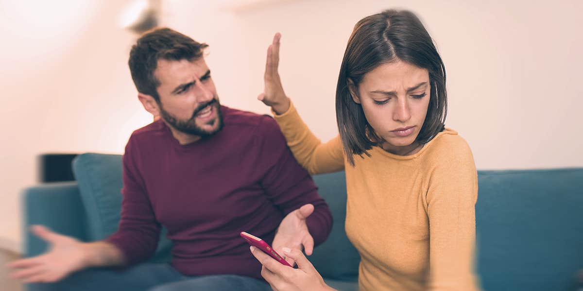 7 Signs You're Becoming The Crazy Girlfriend You Swore You Wouldn't Be couple in conflict