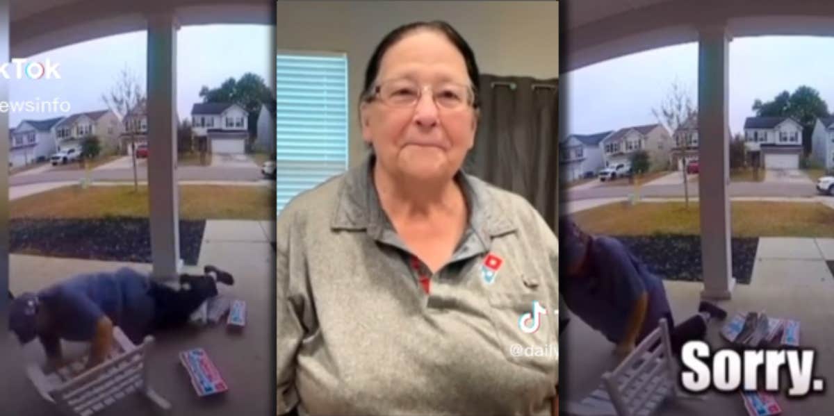 72-Year-Old Retired School Cafeteria Worker Falls After Taking A Pizza Delivery Job 72 year old deliver driver