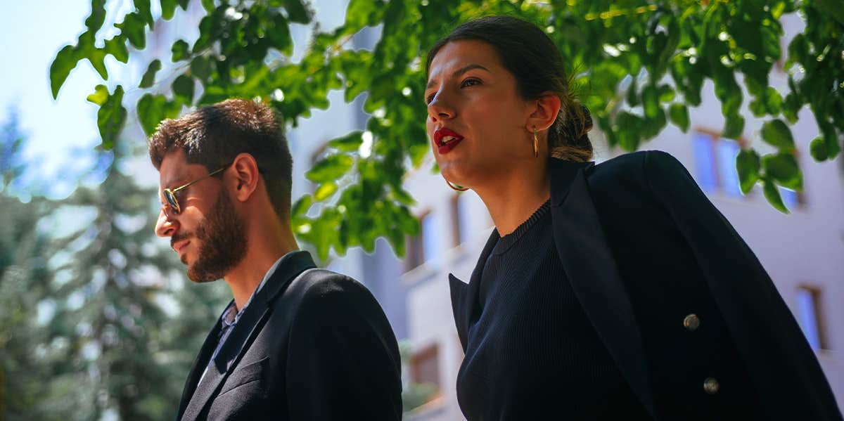 man and woman in professional dress