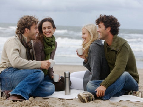 friends on beach