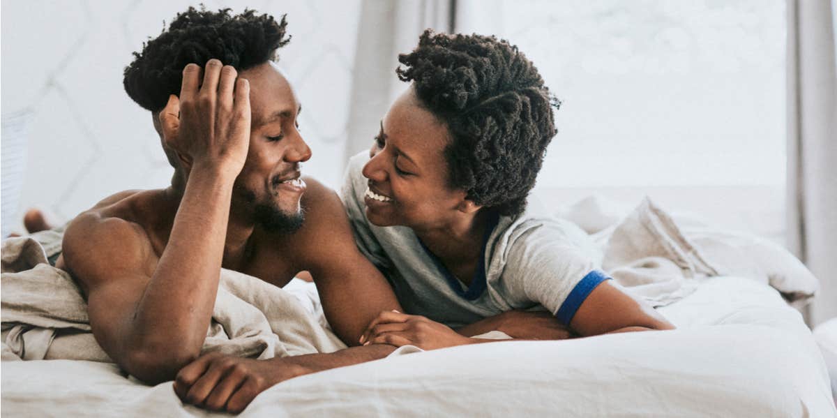 couple laying in bed