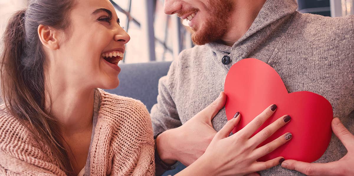 couple laughing