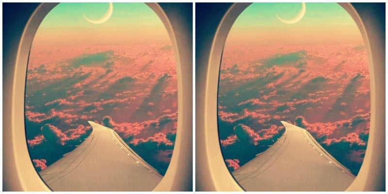 View from out airplane window View from out airplane window
