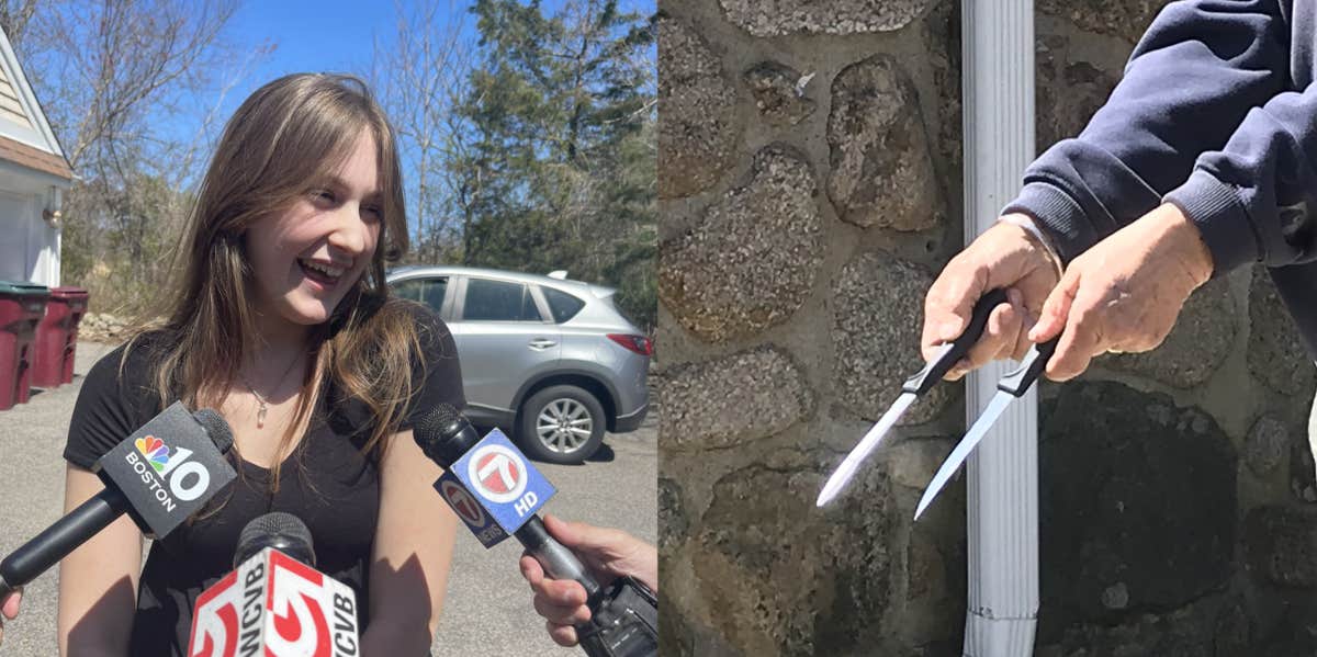 Knife-Wielding 14-Year-Old Girl Defends Home From Intruder & Helps Police Catch Him Avery Cormier and her knives