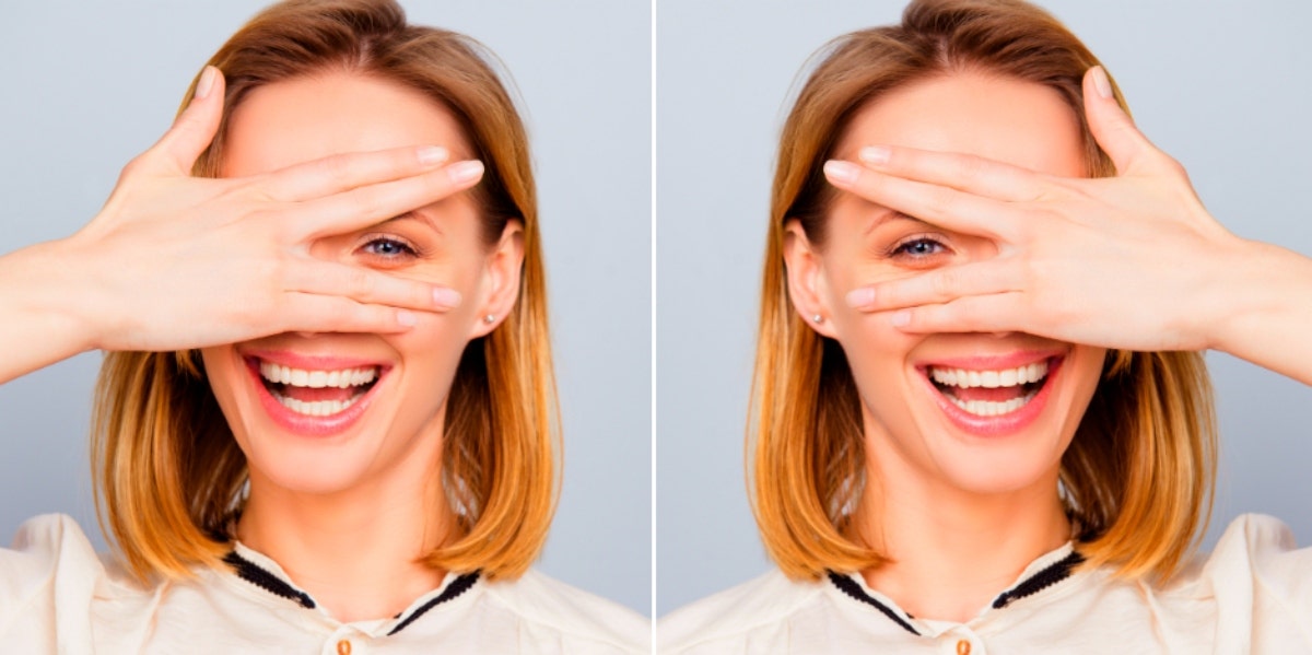 woman treating herself with an at home facial