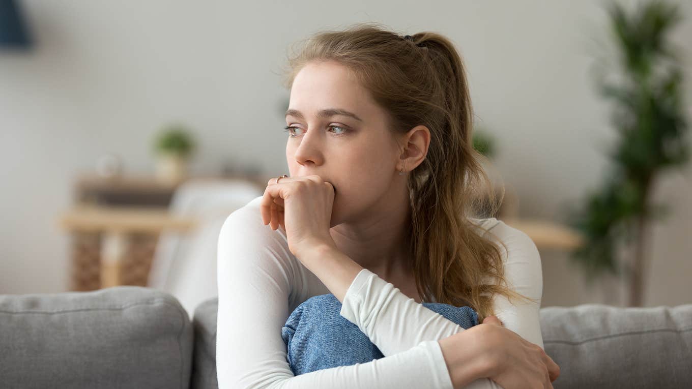 anxious worried woman