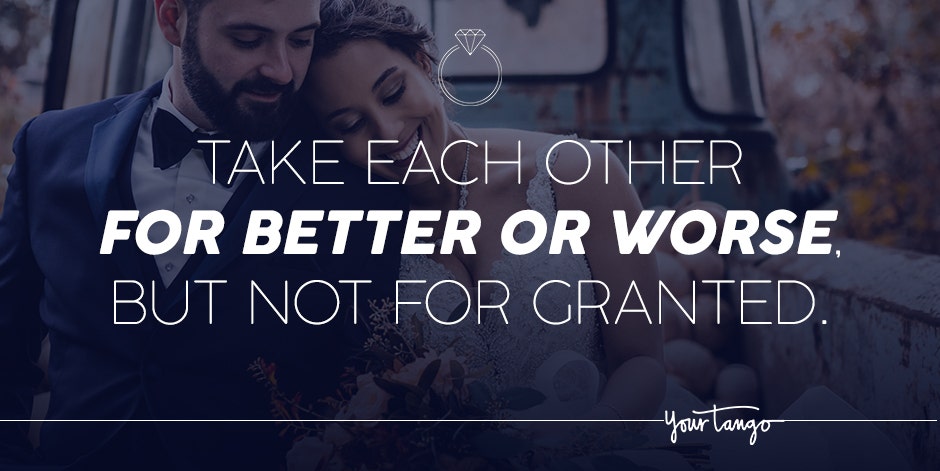 for better or for worse wedding quotes about marriage vows