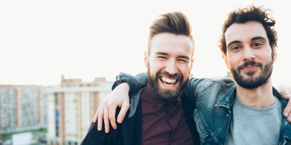 guy friends helping each other men helping one another support