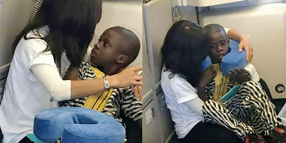 Autistic Boy Comforted By Stranger Transatlantic Flight