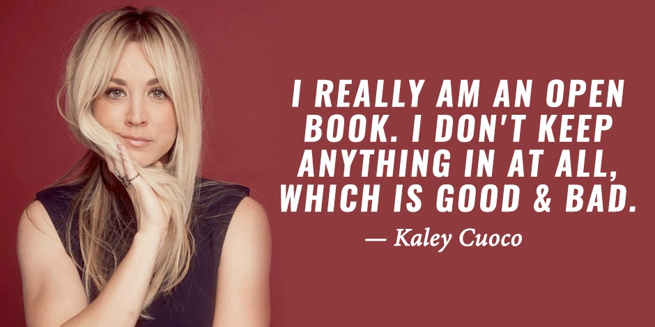 best kaley cuoco quotes