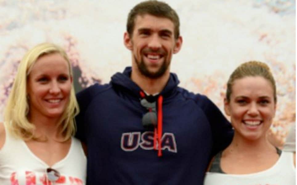 Michael Phelps and swim team girls